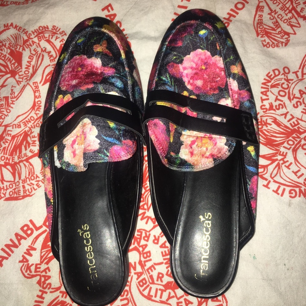 Francesca’s brand mules!!